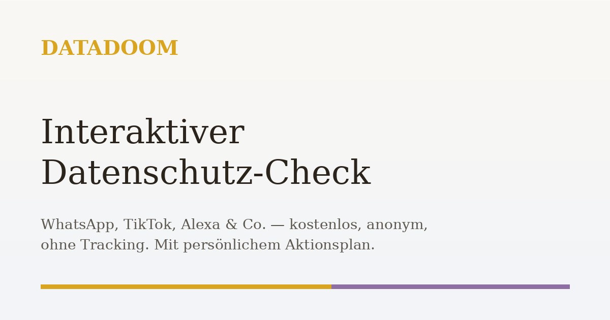 Datenschutz-Check für Apps & Smart Home | DATADOOM